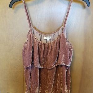 Crushed velvet babydoll Madewell tank